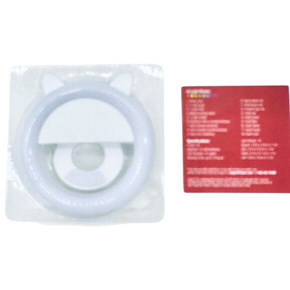 RGB Selfie Halo Light Clip-On Cat Ears Design Vlogging Series 18 Color Combos - Picture 3 of 9